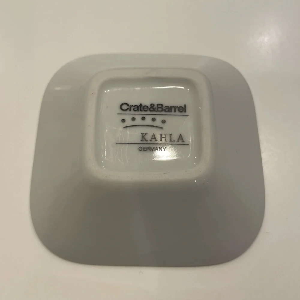 Crate & Barrel Kahla White small saucer Quartet